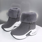 Rutschfeste gefütterte Damen Plateaustiefel mit Reißverschluss - Isleen