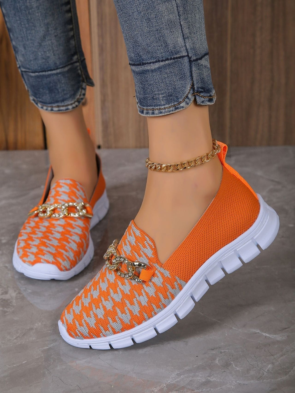 Gemusterte Freizeitschuhe aus Mesh für Damen - Harper