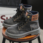 Halbhohe Freizeitstiefel aus Canvas-Denim für Herren - Eron