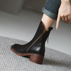 Damen hohe Plateau-Stiefel mit seitlichem Reißverschluss modernen Stil - Grega