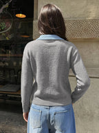 Strickpullover mit Hemdkragen für Damen – Tilda