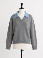 Strickpullover mit Hemdkragen für Damen – Tilda