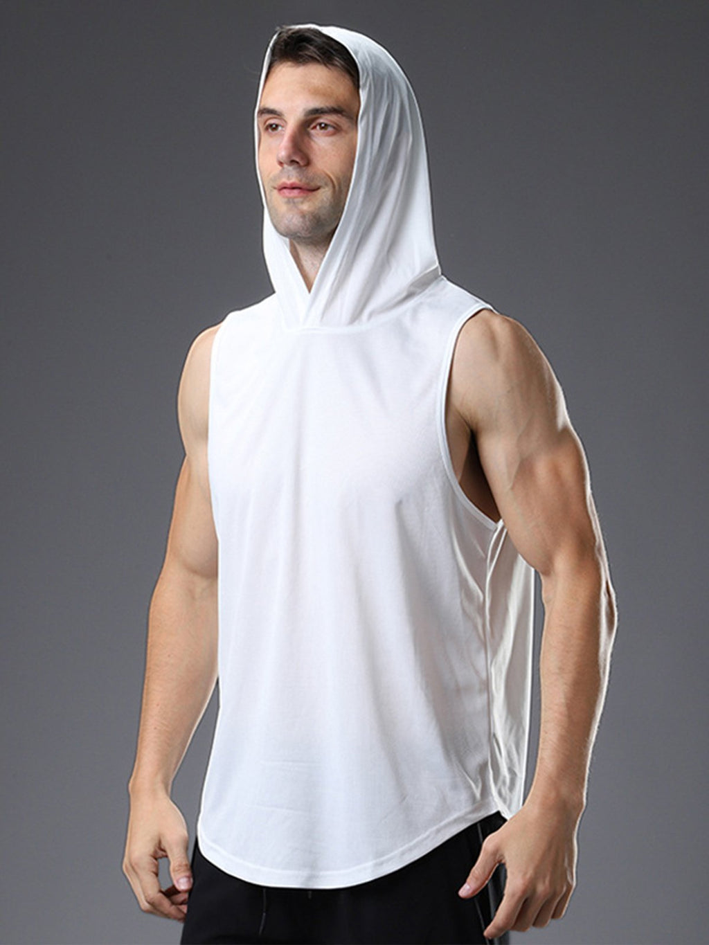 Ärmelloses T-shirt mit Kapuze