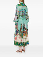 Eva - Bedrucktes Maxi-Hemdkleid mit Gürtel