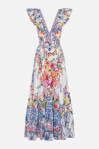 Juni - Maxikleid mit Blumenmuster und Rüschen