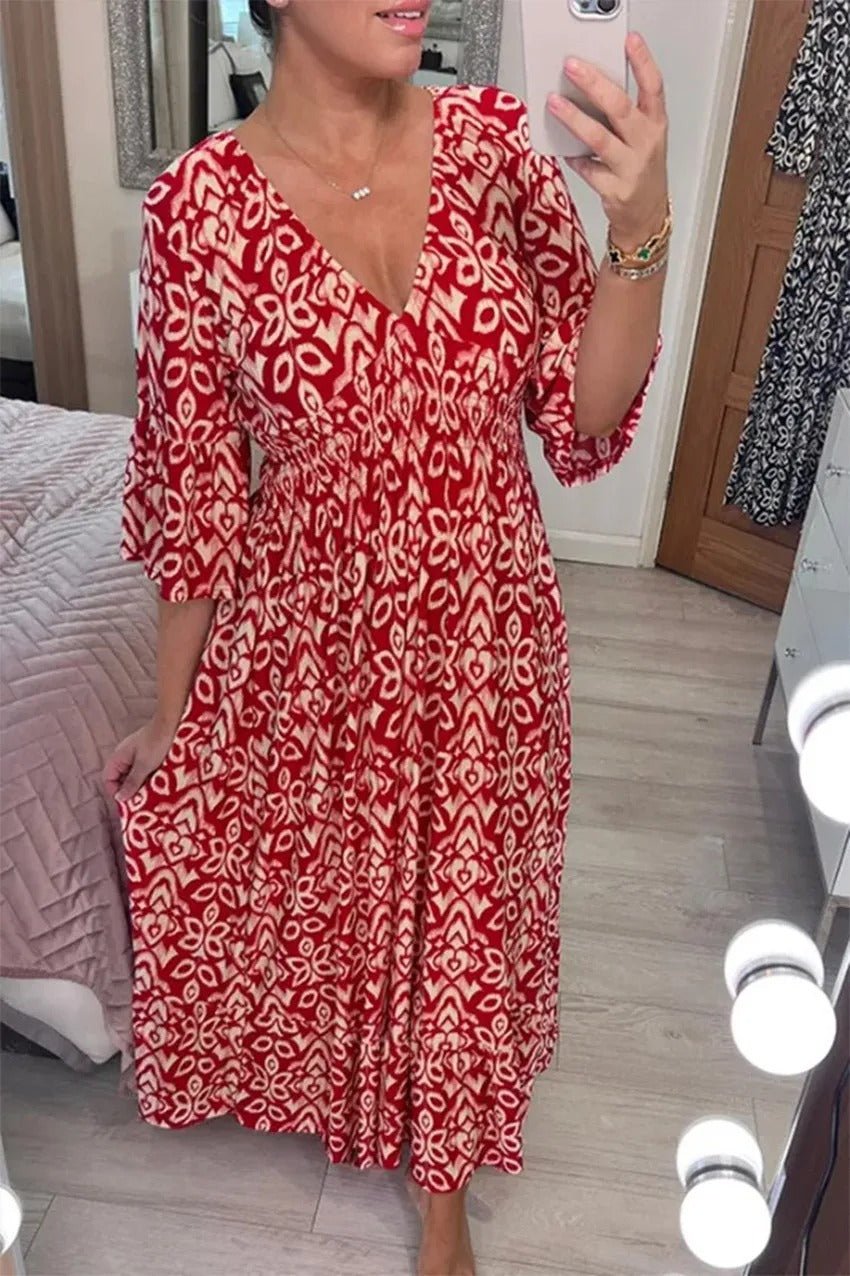 Sabrina - Lässiges Kleid mit V-Ausschnitt