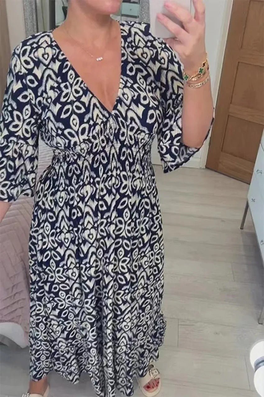 Sabrina - Lässiges Kleid mit V-Ausschnitt