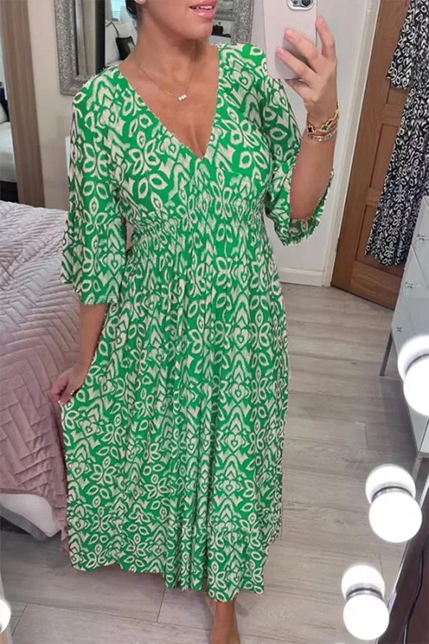 Sabrina - Lässiges Kleid mit V-Ausschnitt