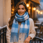 Karierter Damenschal mit weichem und elegantem Effekt - Karmin