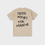 Marlon - Herren Vintage 'Need Money For Porsche' Baumwoll-T-Shirt