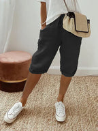 Adrina - Damen-Shorts aus Baumwolle und Leinen