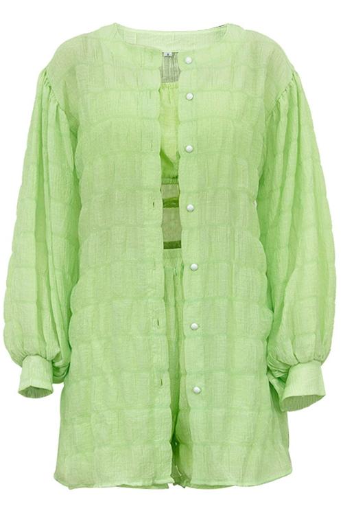 Leylani Dreiteiliges Set aus strukturiertem Chiffon