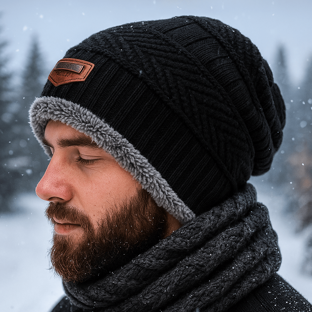 Unisex Beanie mit Doppelmantel-Effekt - Taelion