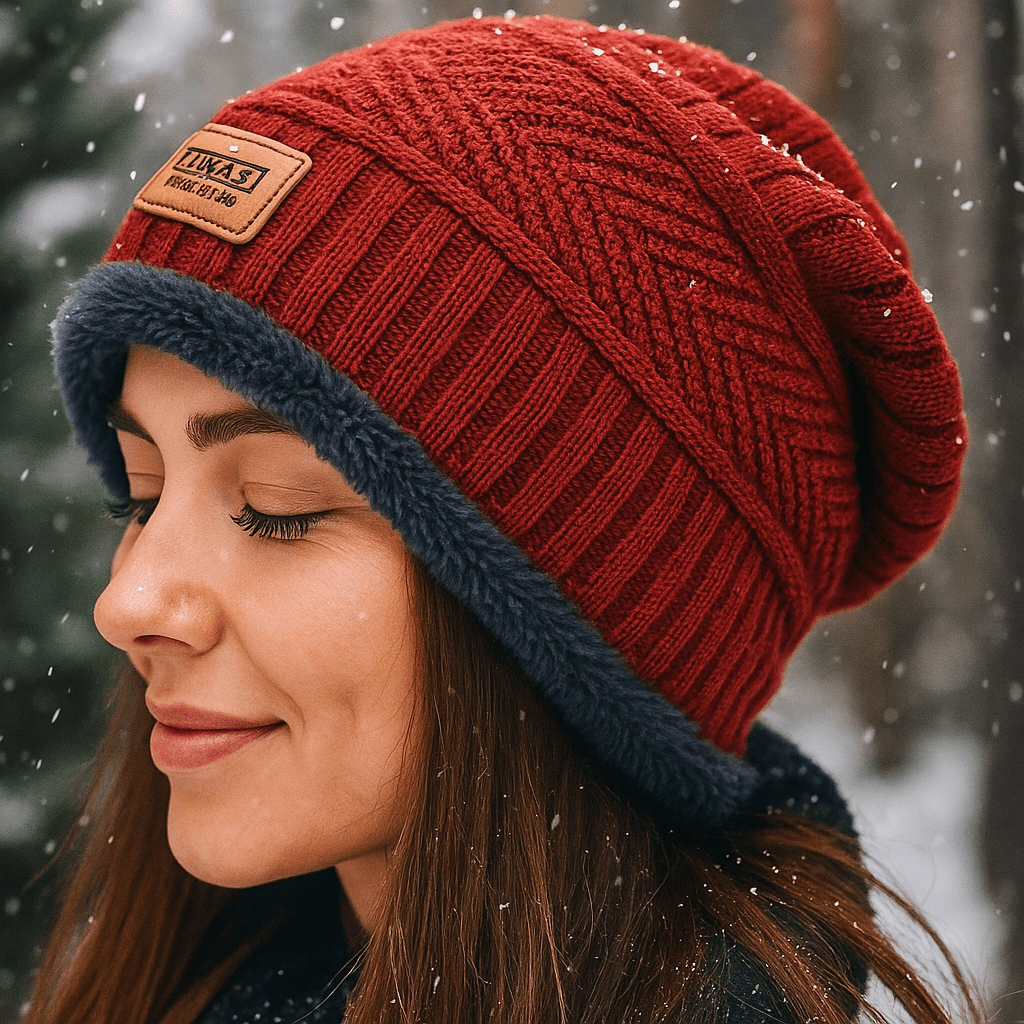 Unisex Beanie mit Doppelmantel-Effekt - Taelion