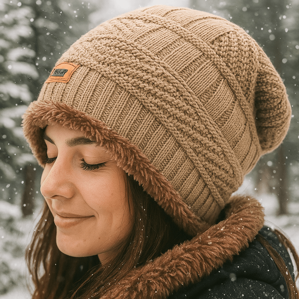 Unisex Beanie mit Doppelmantel-Effekt - Taelion