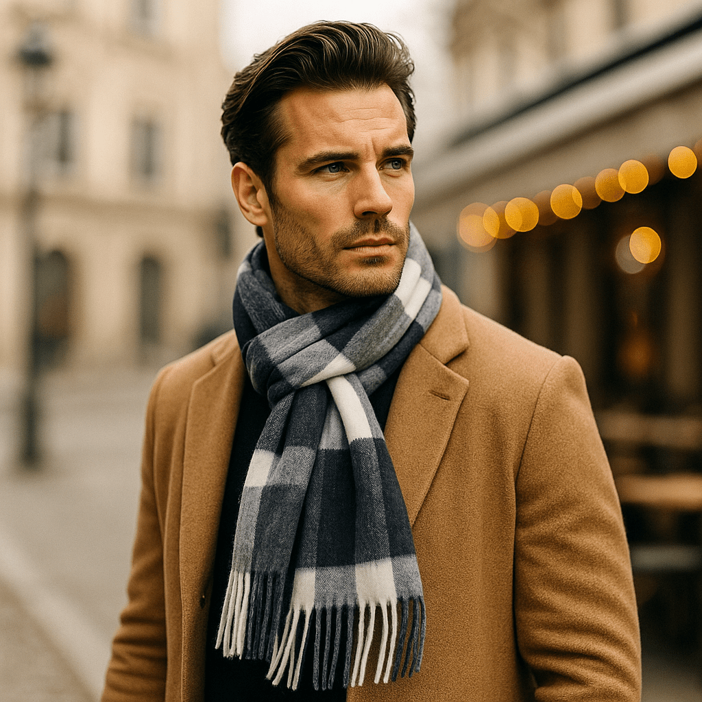 Herrenschal aus warmer und klassischer Mischung - Emeric