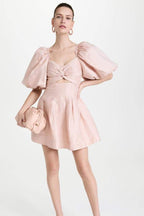 Lydia - Minikleid mit Schleife und Puffärmeln