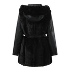 Stilvolle Kunstlederjacke mit Kunstfellkragen