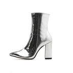 Camila - Stilvolle Metallic-Stiefeletten mit klobigem Absatz