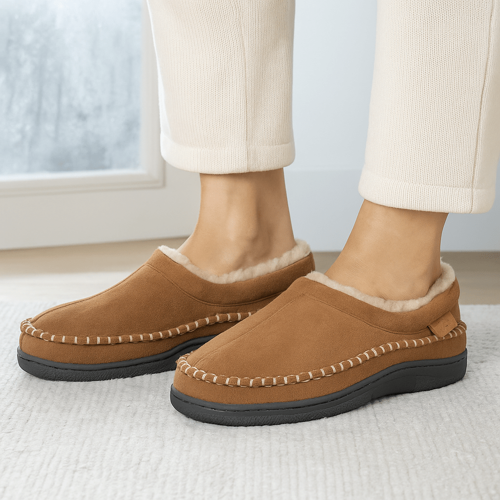 Herren Hausschuhe mit Plüscheffekt - Ervian