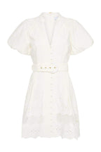 Miranda - Minikleid mit besticktem V-Ausschnitt