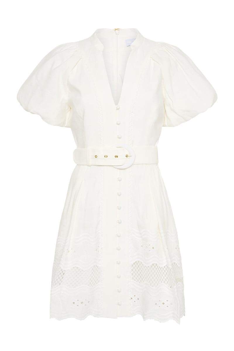Miranda - Minikleid mit besticktem V-Ausschnitt