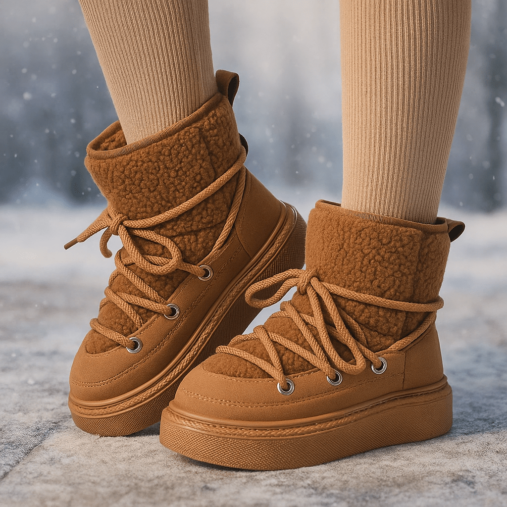 Gepolsterte Stiefel mit Plateausohle - Melvine