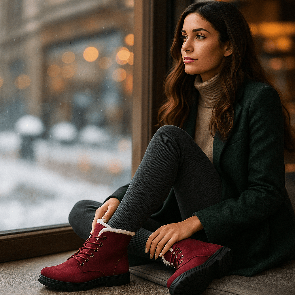 Damen-Stiefeletten mit Plüsch-Effekt - Lirenne