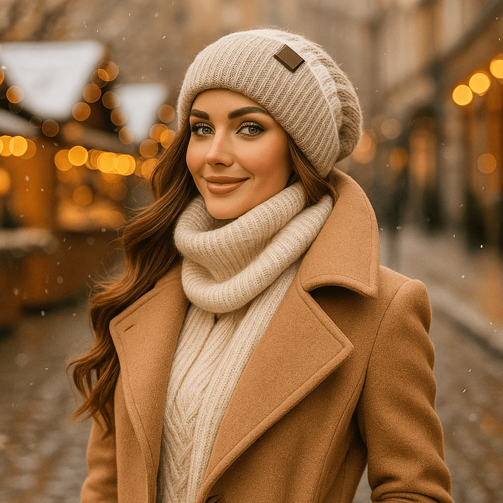 Weiche Wintermütze und Schal für Damen - Alvyn