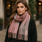 Karierter Damenschal, weich und elegant - Liora