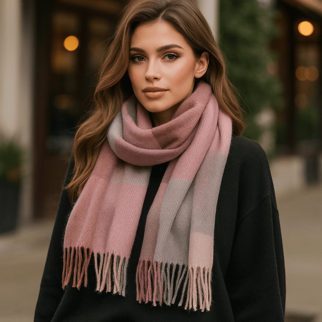 Karierter Damenschal, weich und elegant - Liora