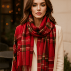 Karierter Damenschal, weich und elegant - Liora