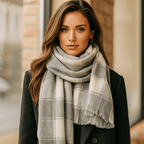 Karierter Damenschal, weich und elegant - Liora