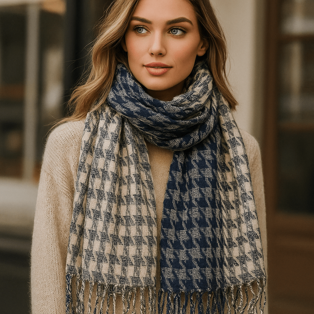 Karierter Damenschal, weich und elegant - Liora