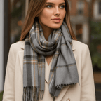 Karierter Damenschal, weich und elegant - Liora