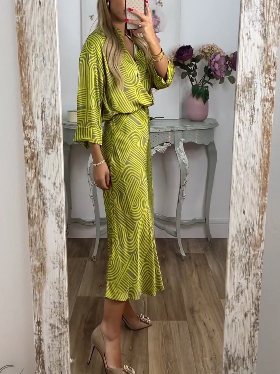 Camilla - Zweiteiliges bedrucktes Casual-Set