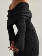Sina - Schulterfreies Maxikleid