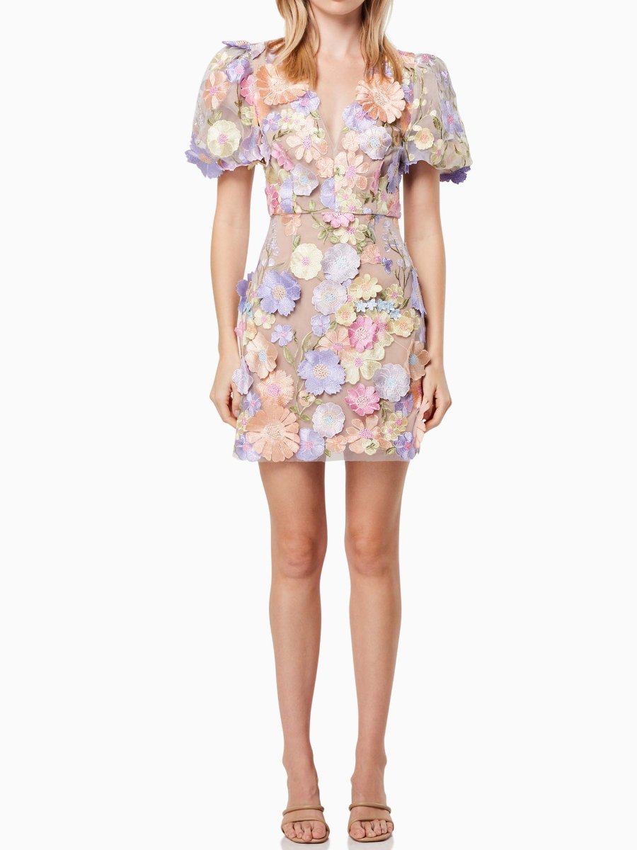 Flora - Pastellfarbenes Florales Kleid