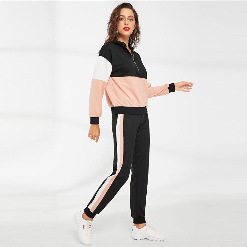 Samantha - Zweiteiliger Kapuzenpullover mit Reißverschluss und Trainingshose