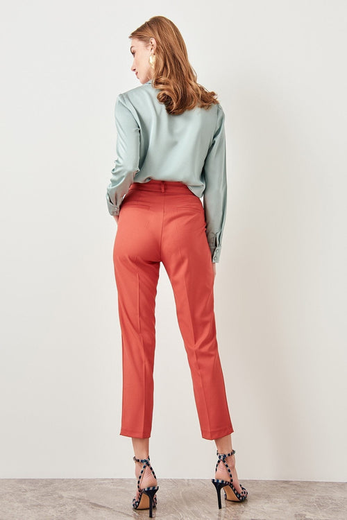 Alinda - Klassische Straight Leg Hose mit hoher Taille