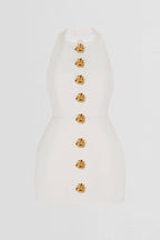 Rebecca - Rückenfreies Mini-Halterkleid