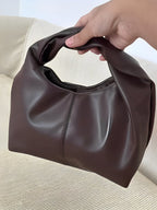 Damen Hobo Tasche runder Griff Kunstleder modernes Design - Mauve