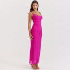 Frida - Langes rosa Kleid