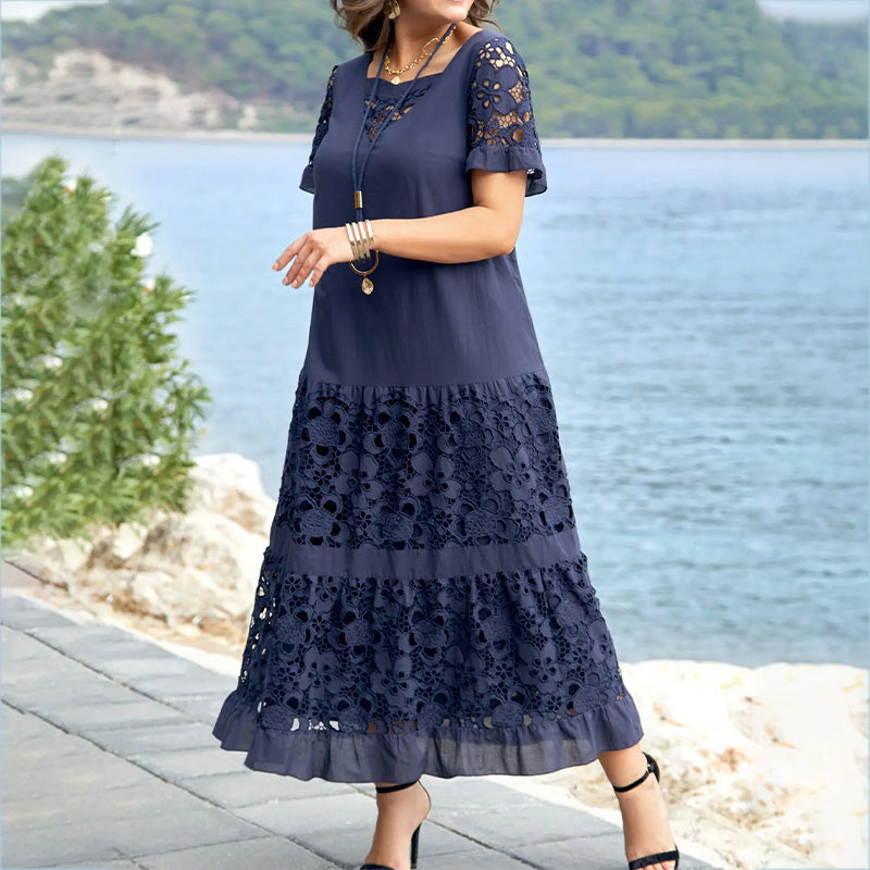 Sarah - Geblümtes Kleid mit Spitze