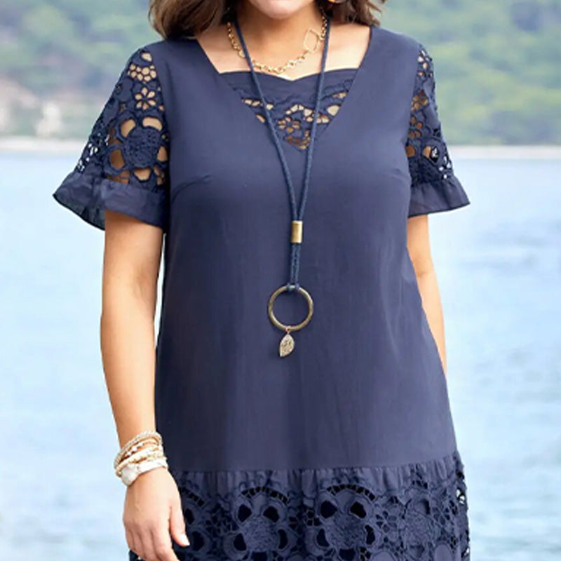 Sarah - Geblümtes Kleid mit Spitze