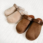 Damen Clogs aus Wildleder verstellbarer Riemen - Mia