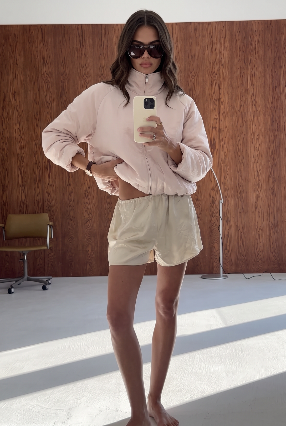 Rosa Trainingsjacke