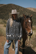 Grobstrickpullover mit Westernmotiv
