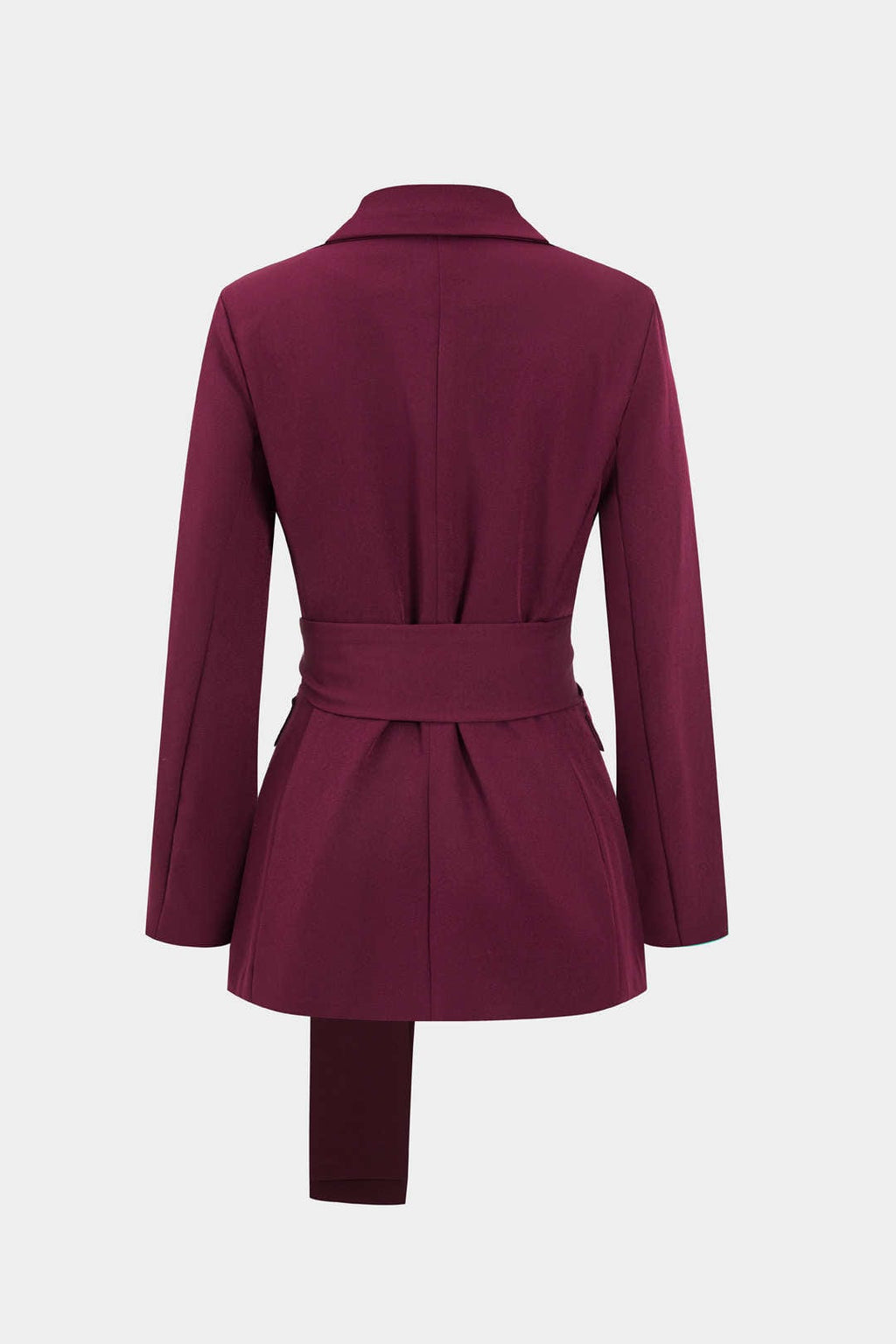 Zweiteiliges Damenkostüm mit Blazer, Gürtel und gerader Hose – Camilla