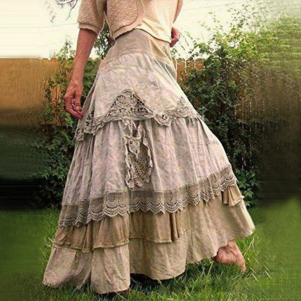 Lagen-Spitzenrock im Boho-Stil, romantisch und leicht - Ebba